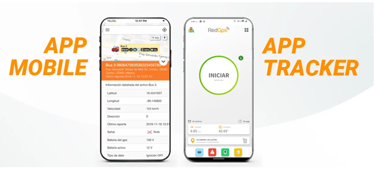 App Mobile y App Tracker en smartphones